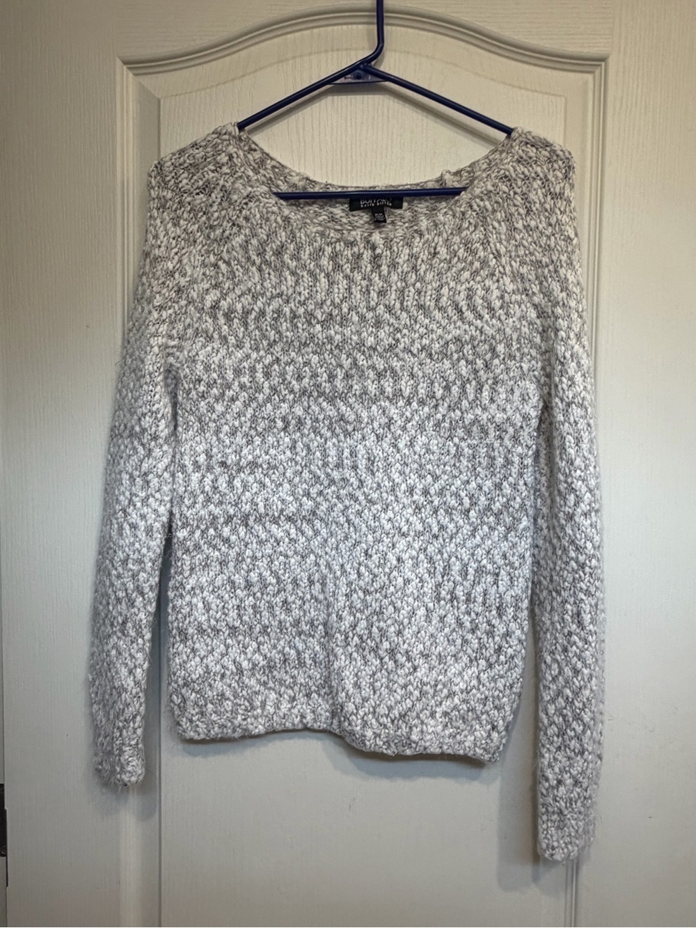 Buffalo David Bitton Marled Cream & Light Gray Crewneck Sweater